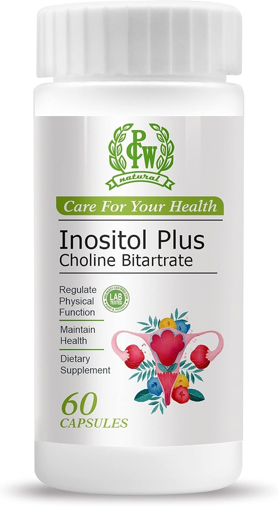 PCW Inositol 플러스 콜린 Bitartrate 캡슐, 60 조사