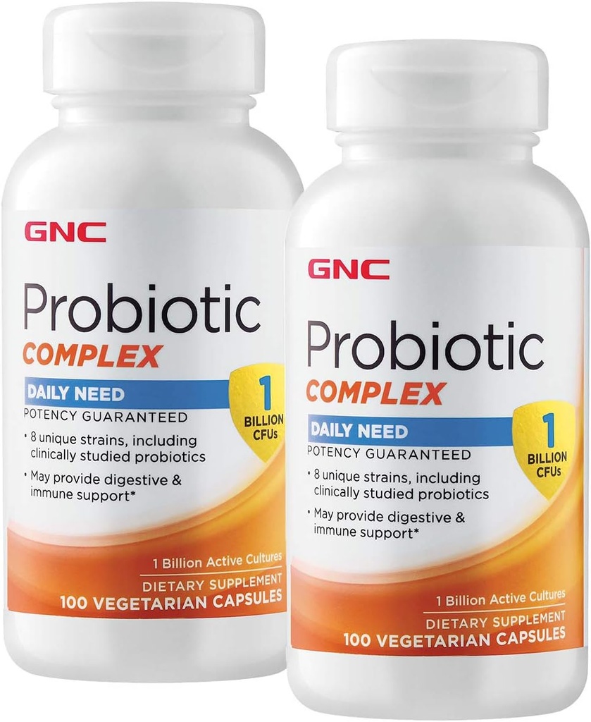 GNC Probiotic Complex Dagelijkse behoefte - 1 miljard CFUs - Twin Pack