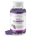 Iron Gummies with Vitamin C - Iron Deficiency Anemia Supplement for Adults & Kids, Chewable, Red Blood Cell Support, Energy, Immune Function, Brain Health, Max Absorption, 120 Vegan Gummies