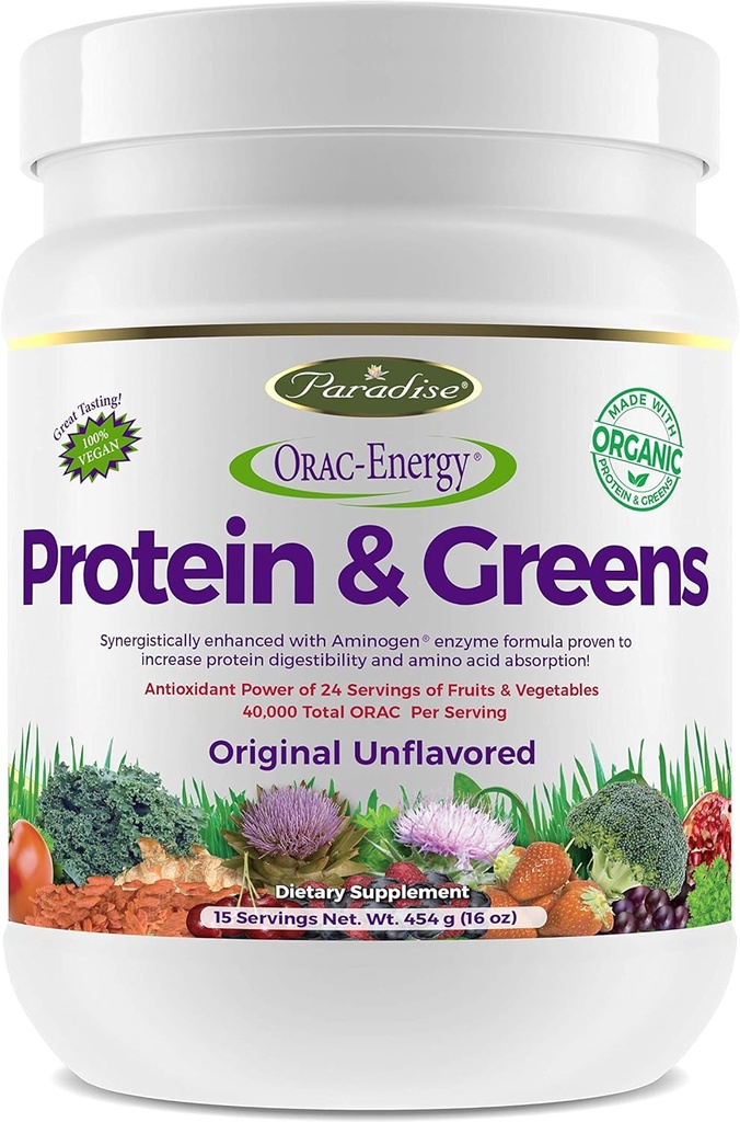 Paradise Herbs Orac Energy, Proteine & Greens, 14 once