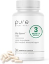 Pura TheraPro Rx Bio Boron, 30mg / cápsula, 90 cápsulas, suplementos de glicina borregénica para homes e mulleres, Suplementos minerais veganos para ósos, función cardiovascular e soporte inmune
