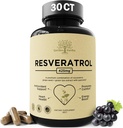 Quercetin " Resveratrol supplement with Grape Seed – 425mg Herbal Antioxidant " Wellness Support – Polyphenols &amp; Nutrient Blend for General Health, 30Ct