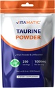 Vitamatic Pure Taurine 1000mg 250 Paslaugos - Ne GMO, Gluten Free