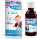 Vitabiotika Wellbaby Multi- Vitamin Liquid - Imunitní systém Multivitamin pro kojence a děti věku 6 měsíců až 4 roky - 150ml