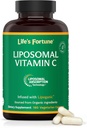 Life's Fortune Liposomal Vitamin C 2100 mg, Fast acting Absorption, Higher Bioavailability Supporting Immune System, High Antioxidant supplement Formula – Collagen Booster – 180 Capsules