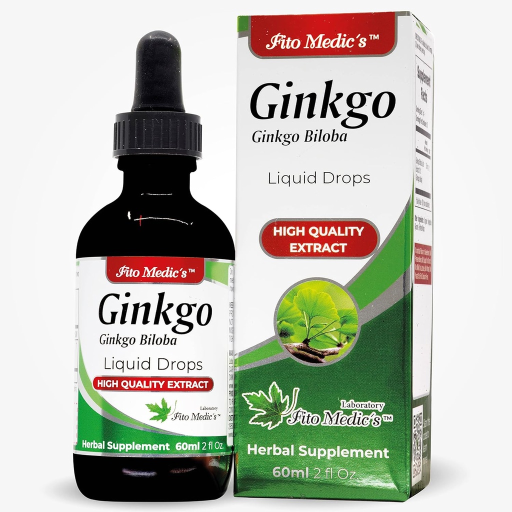 FITO MEDIC's Lab - Ginkgo biloba,用于记忆和集中,纯-Ginkgo biloba 提取 - Ultra 高吸收,无酒精.