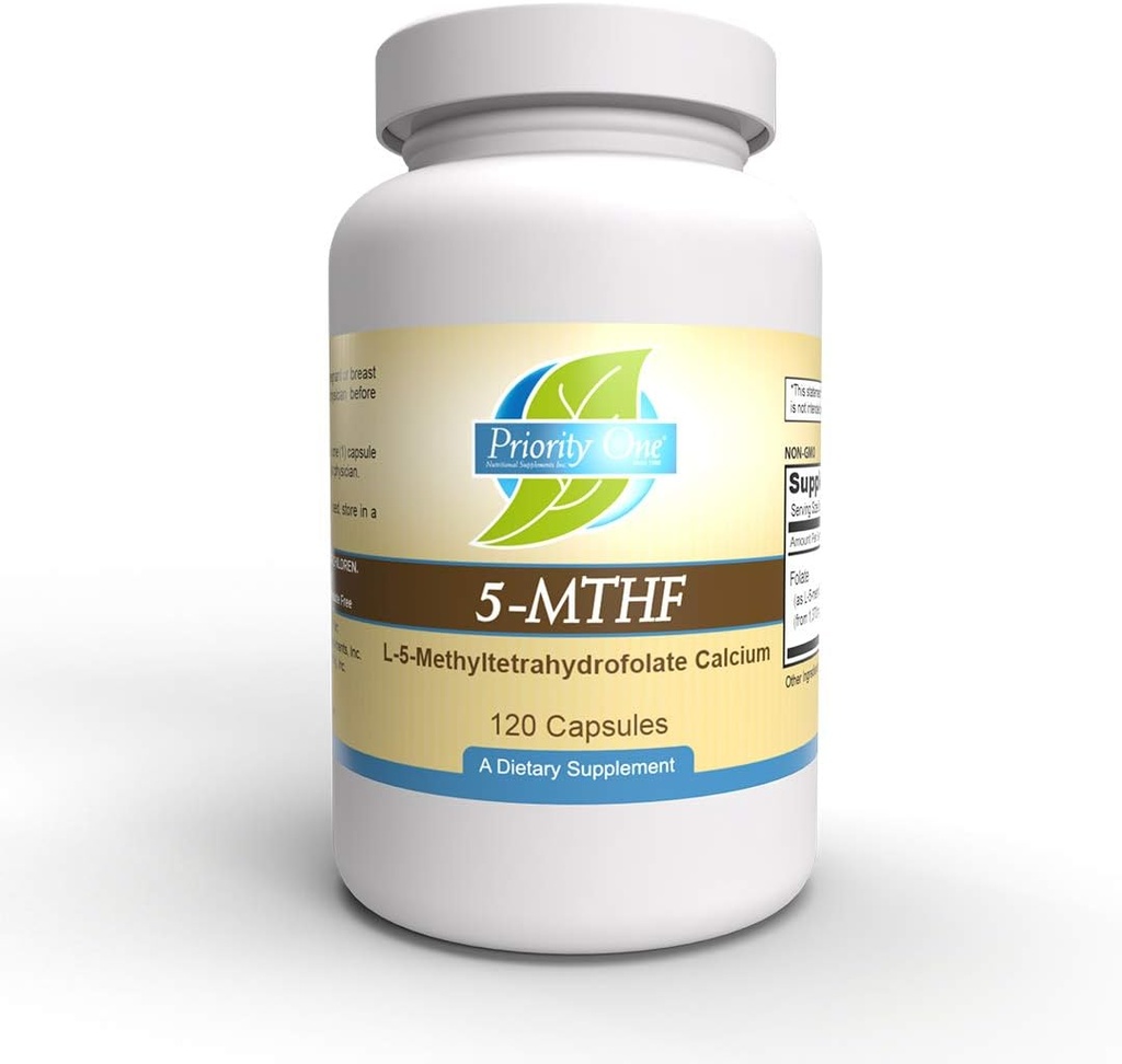 ויטמין אחד עדיפות 5MTHF 1 מ"ג Folate תוסף Bioavailable Active Form ויטמין B9 120 קפסולות צמחוניות [6]-5-Methyltetrahydrofolate Methylation