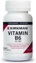 Kirkman Vitaminas B- 6 50 mg - Hipokalgeninis - 100 Vegetariškų kapsulių - Gluten / Kazeinas Nemokamas