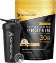 Transformator Vanilla Protein Toz & Performans Qablaşdırma Şəkir Şüşə / 30G Multi-Protein Superblend / Collagen Peptides, Yumurta White & Bitki Çığma / MCT Oil | BCAA Amino Acids