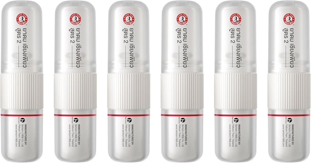 Siang Aromaterapie pură Inhalator nazal - Mentol de răcire, mentă și ulei de Eucalipt - Alergie, congestie și Sinus Relief (6 ambalaj)