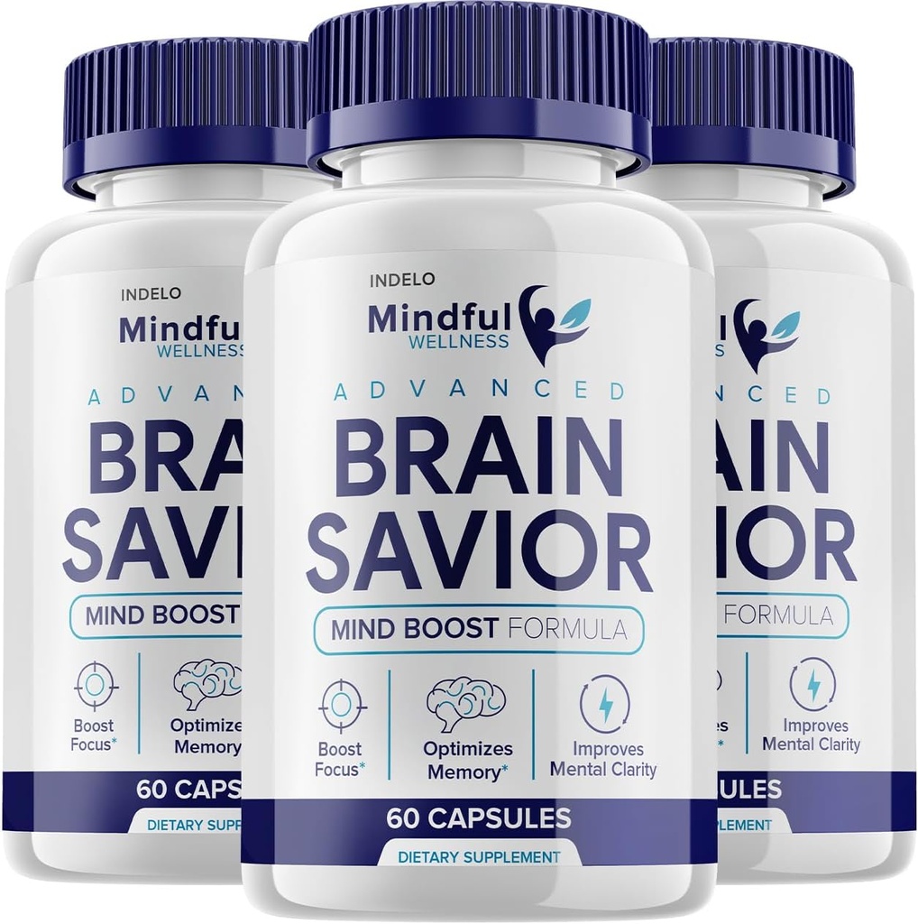 (3 Pack) Mindful Wellness Advanced Brain Savior Capsule Pillole, Brain Savior Mind Boost Supplemento per Cognizione e Focus, Brain Savior Recensioni, Mindful Wellness Brain Pill Supplement (180 capsule)