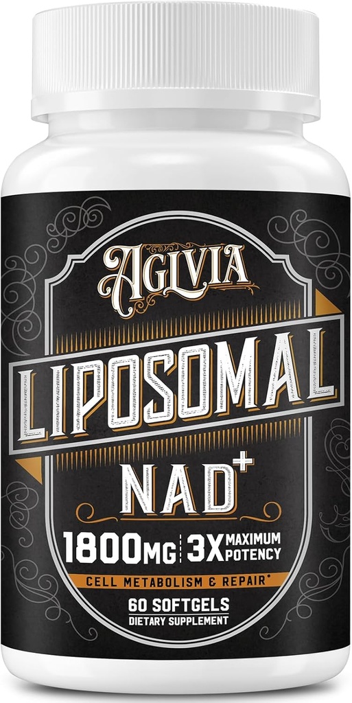 1800 MG Lposomal NAD suplementari, NAD+ suplementari similar a Nicotinamid Riboside, 98% Pure NAD Plus suplementari per a l'Energia Booster i reparació cel·lular per als homes de & Dones, no-GMO, 60gelis