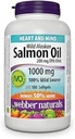 Webber Naturals Wild Aļaskas Salmon Oil Softgel, 200mg 180 Count