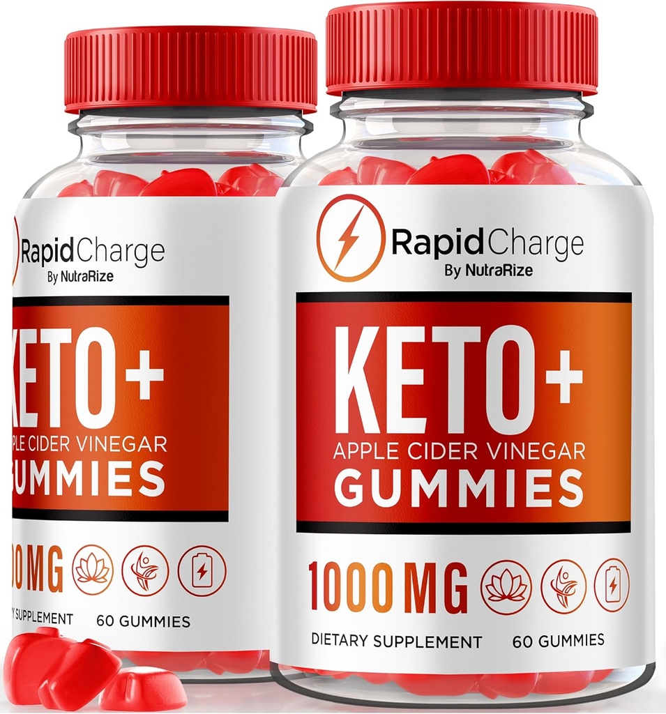NutraRize (Pack of 2 Rapid Charge Keto + ACV Gummies tukemaan yleistä terveyttä, Kaikki luonnolliset Apple Siideri Viinietikka, Keto Plus ACV Gummy Formula, Gomitas Review (120 Gummies)