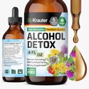 BIO KRAUTER Alkohol Detox Tincture - Liver Cleanse Formula - Milk Thistle & Dandelion - Liquid Detox Liquid Extract - Alkohol i cukier wolny - Vegan Drops 4 Fl.Oz.