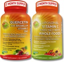 Quercetin with Bromelain, Vitamin C " Liposomal Vitamin C 1500mg — Immune Support Bundle with Organic Acerola Cherry, Camu Camu ' whole Food Antioxidants – Vegan, Non-GMO, Clean Label