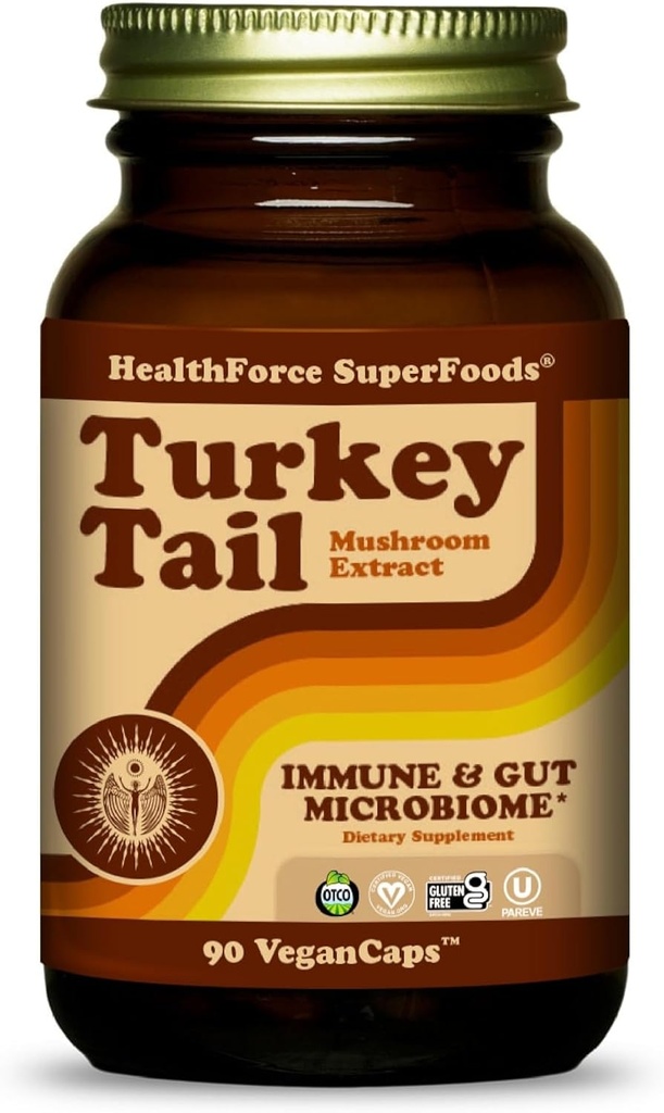 HEALTHFORCE SUPERFOODS Turkey Tail - kapsulak - 90 Vegan kapsulak