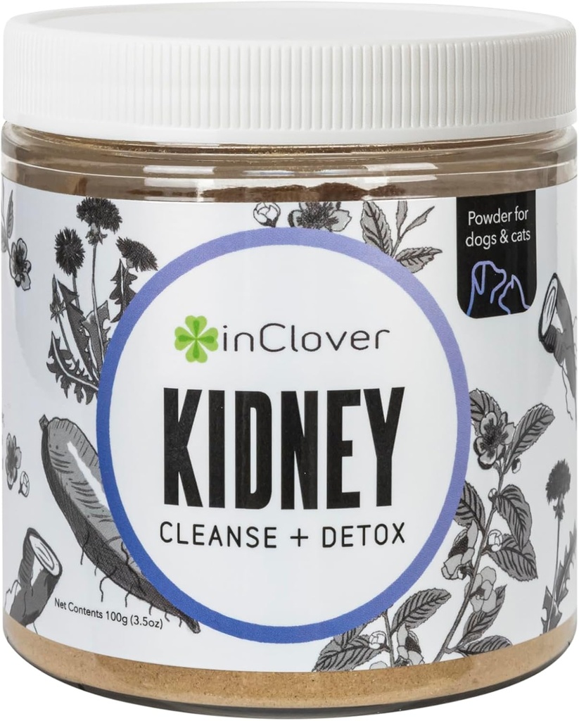 InClover Kidney - Bladder and Urinary Health Suppplement for Dogs & Cats - with Resveratrol (Ditemukan dalam Cranberry), L-Carnitine & D-Mannose