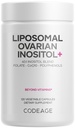 Codeage Liposomal Ovarian Inositol+ Supplement - Myo-Inositol & D-Chiro-Inositol 40:1 Blend, Folate 5-MTHF, CoQ10, Pomegranate & Wild Blueberry, Liposomal Delivery, Non-GMO, Gluten-Free - 120 Capsules