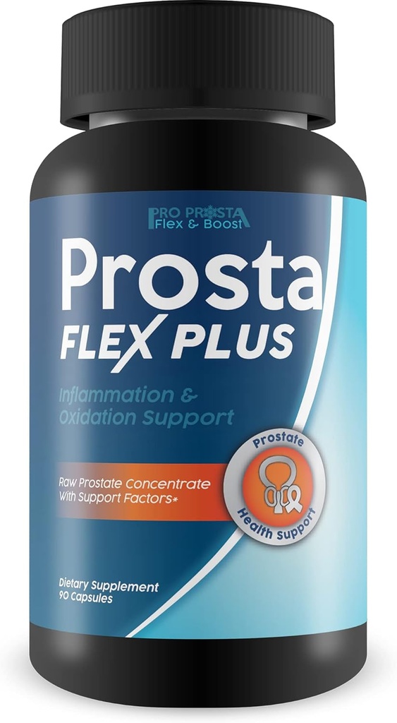 Pro Prosta Flex Plus - Inflamazio murriztua, zirkulazio hobetua, estres oxidatibo murriztua eta osasun orokorra hobea - Herbal nahasketa Prostaterako Turmeric-ekin - Gizonezko formula