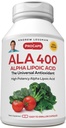 ANDREW LESSMAN Alpha Lipoic Acid ALA 400mg - 30 Capsules - El Anti-Oxidant Universal, Ultra-High Potency, No Additives