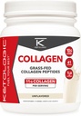 Ketologic Grass Fed Collagen Hydrolysate Powder (1 LB) - 41 zerbitzu, 11 G Collagen Per Service, 10 G Protein Per Service - Collagen Peptides