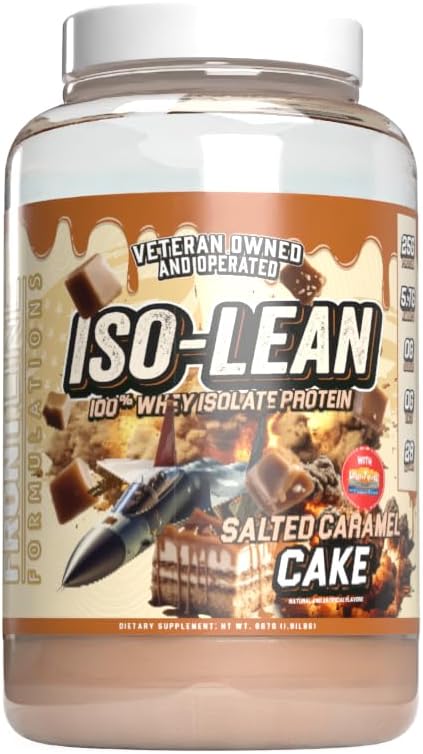 Bất động sản 100% Whey Protein cô lập, giảm cân nhanh, nghiêng, thấp đường, phóng to Recovery, 25 hạt thường phục vụ, Veteren sở hữu và điều hành (28 tháng, bánh caramel mặn)