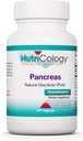 Nutricology Pancreas Pork 425mg Supplement - Pancreas Natural Glandular, Pancreatic Enzymes, Amylase, Protease, Lipase, Hypoallergen - 60 Tælling