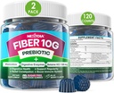Fiber Gummies за възрастни, Без захар 10g Prebiotic Fiber Добавка с Digestive Enzymes, Пробиотици & 100mg Бетаин за digestive & Gut Здраве и Regulate Bowel Движение, Веган, Желатин Free, 120ct