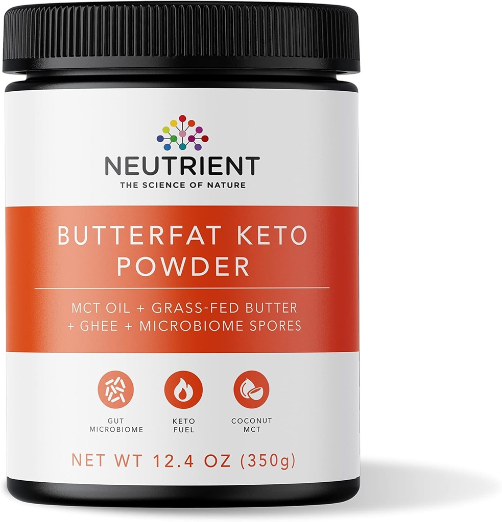 Neutrient Keto MCT Oil Powder | con aceite de MCT fonte de coco e ghee con manteiga de herba Fed | Delicious Morning Keto Coffee Creamer para Ketosis Support | Fuel for Body & Brain