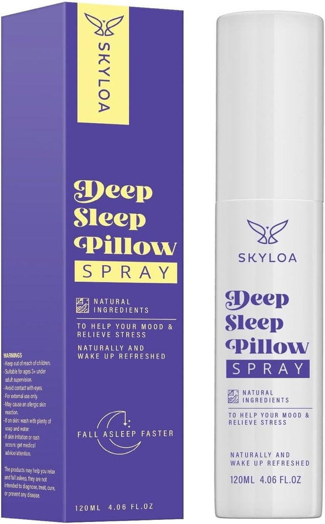 Deep Sleep Pollow sprej: Přírodní spánková pomoc s Levandulem pro relaxaci 120 ml, 4 fl oz