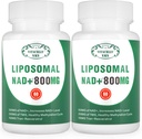 NAD+ dodatek Liposomal NAD+ Plus 800MG Nikotinamid Riboside Alternative za celično energijo, zdravo staranje in mišice Popravilo 120 Kapsule(Pack of 2)