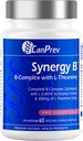 CanPrev Synnergy B 综合体与L-Thenine 60 Capsules 30天供应 - 促进精神放松、改善能源、认知清晰度和支持体与心 - Vegan、Non-GMO和Gluten-Free