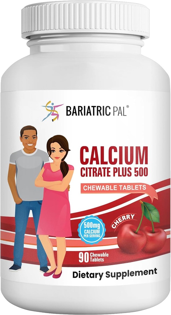 Citrato de calcio BariatricPal 500mg Tablets Chewable - Cherry (30-Day Supply)