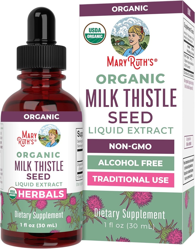 MaryRuth Organics Milk Thistle Benih Cair Ekstrak, 1 FZ