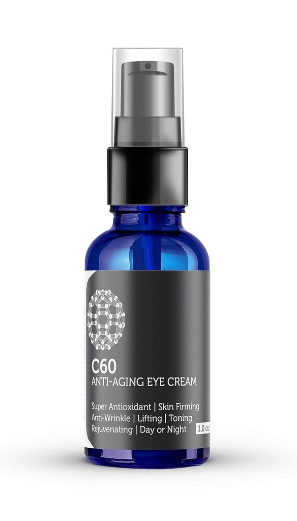 C60 Anti-Aging Eye Cream 30ml mit Matrixyl 3000, Tripeptid-5, Hydrating Botanical Hyaluronsäure und Vitamin C für Männer & Frauen Made with Organic Ingredients