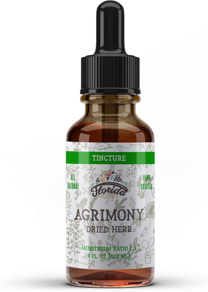 Agrimony Tincture, Organic Agrimony Extract (Agrimonia Eupatoria) Torkade Herb, Agrimony Supplement