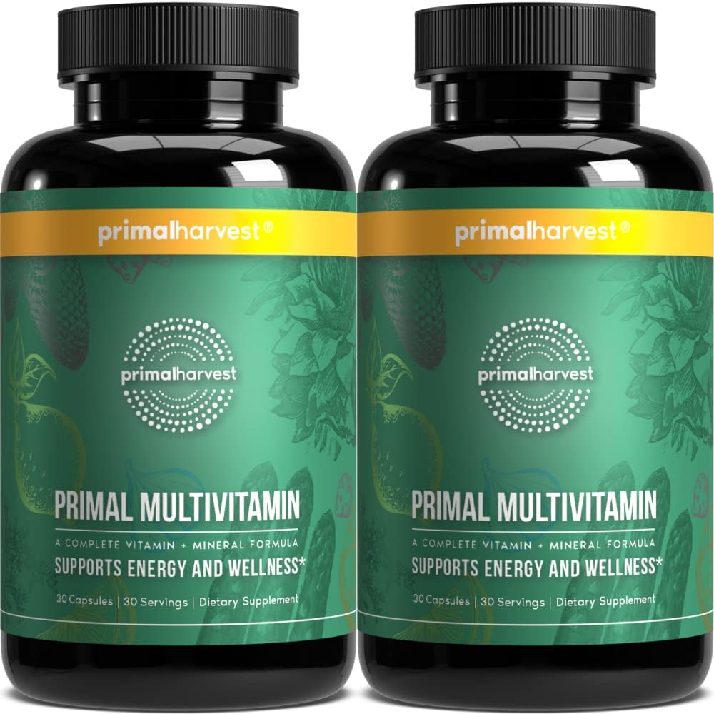 Suplemento multivitamínico diario multivitamínico con 21 vitaminas esenciais e minerais para mulleres e homes (2 Pack (30 conta)
