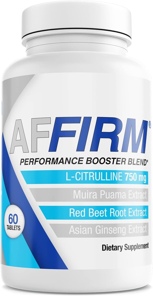 Affirm Science L-Citrulline Dietary Supplement 750mg 60 tabletter | Cirkulation och Male Performance | Skapad av Dr Judson Brandeis