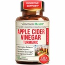 Organic Apple Cider Vinegar with Turmeric Curcumin Supplement & Ginger for Digestive Health, Metabolism, Energy & Joint Support – Organic Turmeric & Apple Cider Vinegar Capsules – 60 Vegan Non-GMO