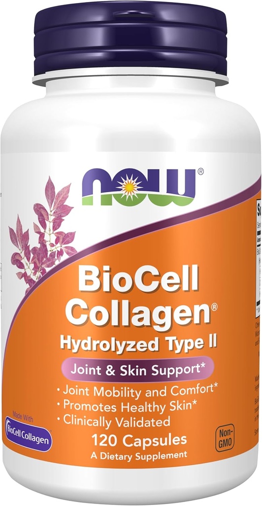 Şimdi Gıdalar Tamamlar, BioCell Collagen® Hydrolyzed Tip II, Klinik Olarak Geçerli, 120 Veg Capsules