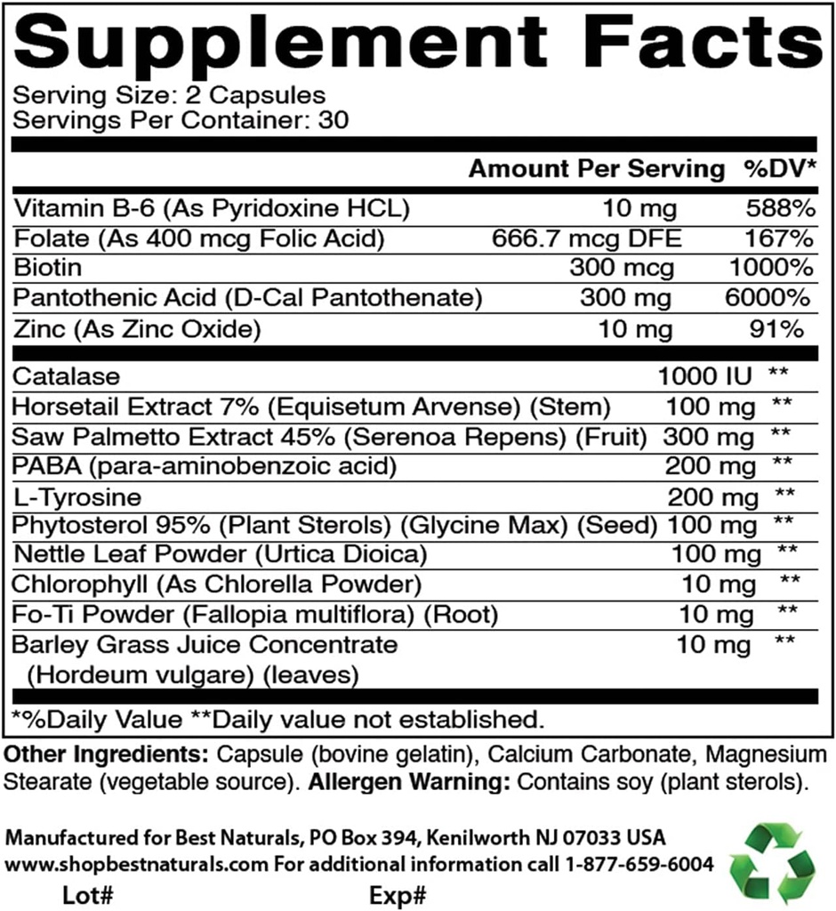 Anti Gray Hair Formula " Ashwagandha Extract 500 Mg