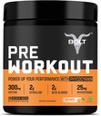 Bolt Pre Workout Supplement with Caffeine, Citrulline Malate, B-Alanine, Taurine | Explosive Energy, Pump & Focus |300g,30 Servings | Tangy Orange
