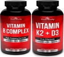 Divine Bounty Super B Komplexní vitamíny a vitamín K2 s D3 Bundle