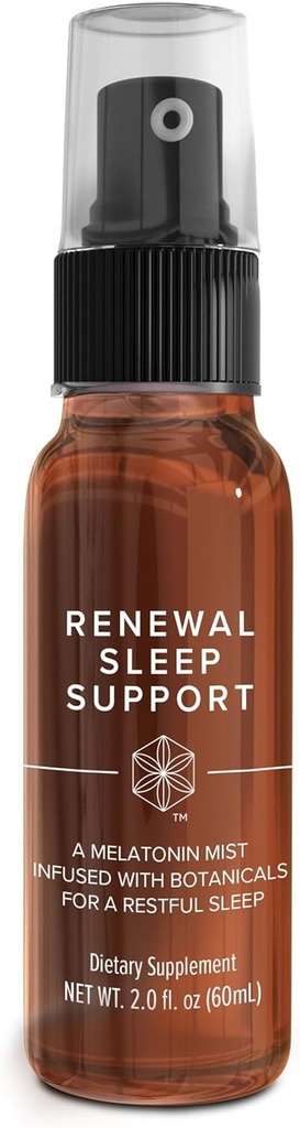 Isagenix Renewal Sleep SupportTM - Fast-Acting Oral Melatonin Sleep Spray - Infused with Botanicals for Natural Sleep Cycle Realignment - Refreshing Cool Spearmint Flavor - No Artificial Ingredientes