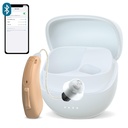 RIC Single Heading Aid for Seniors ,CUSTOM FIT Digital Over-Counter Ladattava Tinnitus Masking Premium kuuloapu ratkaisu aikuisille ,Nearly Näkymätön Bluetooth Call Ota käyttöön ,Auto-On , 1pc Vasen puoli
