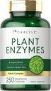 Carlyle Plant Enzimas con Protease, Papain, Lactase e Bromelain | 250 Capsules | Multi Enzyme Blend | Non-GMO & Gluten Suplemento gratuíto