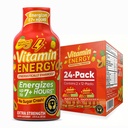 Vitamin Energy Tropical Infusion Extra Strength Energy Shot, 24 Pack - Up to 7 Hrs, 260mg Natural Caffeine, Zero Sugar - BCAAs + CoQ10, Focus Support, B12 B6 Niacin, 1.93 fl oz, Keto Vegan