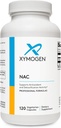 XYMOGEN NAC N-Acetyl-Cysteine 600mg - Kardiovaskulär, Antioxidant, Liver Detox + Immun Support Supplement - Stöder Glutathione Synthesis - Non-GMO NAC Supplement (120 kapslar)